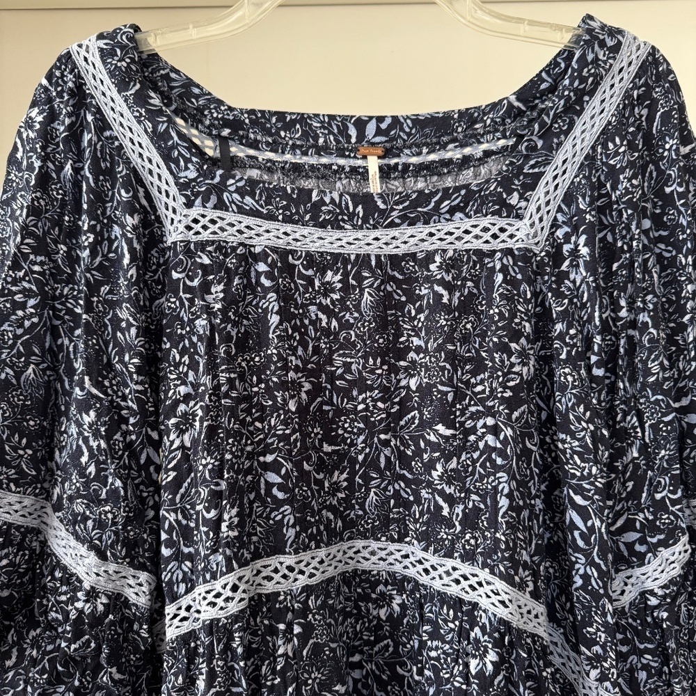 FREE PEOPLE Blue Talk About It Tunic - Picture 5 of 7